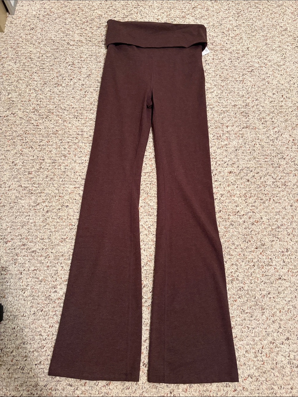 Jockey Fold-Over Waist Bootcut Pants in Dark Brown